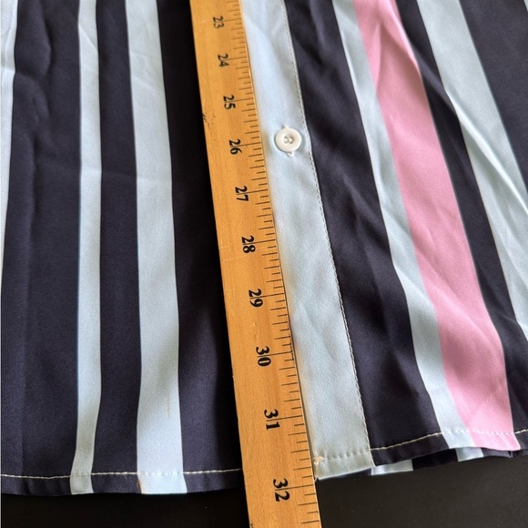 Shein Men’s Striped Button-Up Shirt Short Sleeve Size XL - Picture 4 of 7